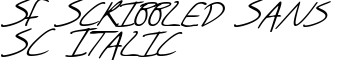 download SF Scribbled Sans SC Italic font