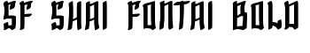 SF Shai Fontai Bold font