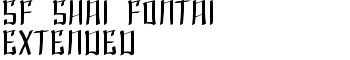 SF Shai Fontai Extended font