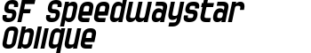 SF Speedwaystar Oblique font