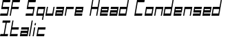 SF Square Head Condensed Italic font