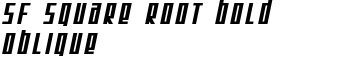 SF Square Root Bold Oblique font