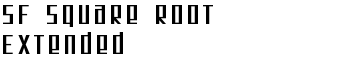 SF Square Root Extended font