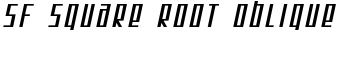 SF Square Root Oblique font