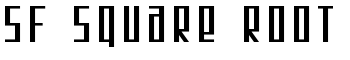 SF Square Root font