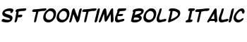 SF Toontime Bold Italic font