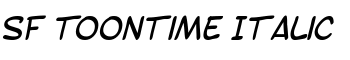 SF Toontime Italic font