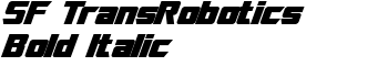 SF TransRobotics Bold Italic font