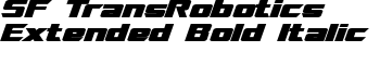 SF TransRobotics Extended Bold Italic font