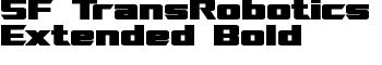 SF TransRobotics Extended Bold font