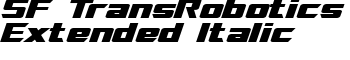 SF TransRobotics Extended Italic font