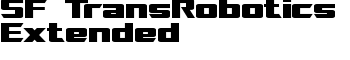 SF TransRobotics Extended font