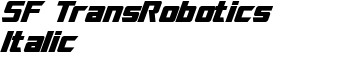 download SF TransRobotics Italic font