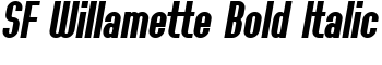 SF Willamette Bold Italic font