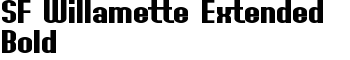 SF Willamette Extended Bold font