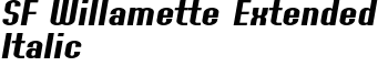 SF Willamette Extended Italic font