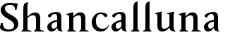 Shancalluna font
