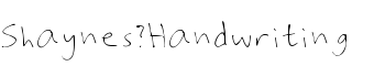 download Shaynes_Handwriting font