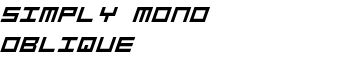 download Simply Mono Oblique font