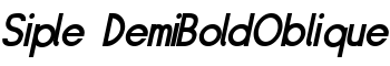 Siple DemiBoldOblique font