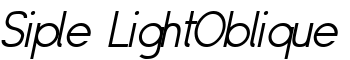 Siple LightOblique font