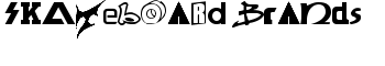 SKATEBOaRD braNds font