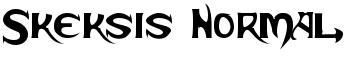 Skeksis Normal font