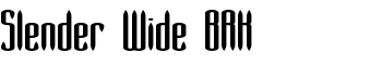 Slender Wide BRK font