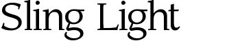 Sling Light font