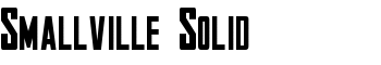 Smallville Solid font