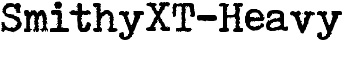 SmithyXT-Heavy font