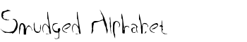 Smudged Alphabet font
