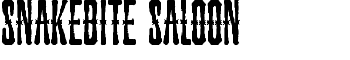 Snakebite Saloon font