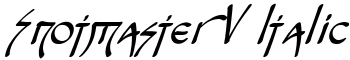 Snotmaster V Italic font