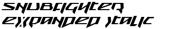 Snubfighter Expanded Italic font