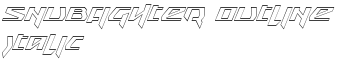 Snubfighter Outline Italic font