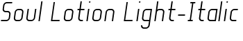 Soul Lotion Light-Italic font
