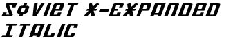 Soviet X-Expanded Italic font