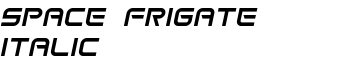Space Frigate Italic font