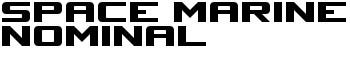 Space Marine Nominal font