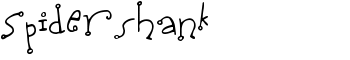 Spidershank font