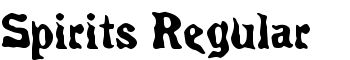 Spirits Regular font