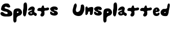 Splats Unsplatted font