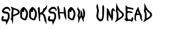 SpookShow Undead font
