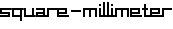 square-millimeter font