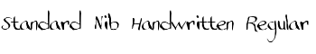 download Standard Nib Handwritten Regular font