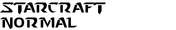 Starcraft Normal font