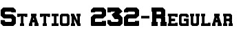 Station 232-Regular font