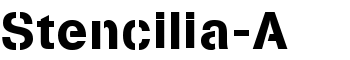 Stencilia-A font