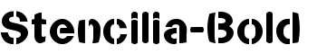 Stencilia-Bold font